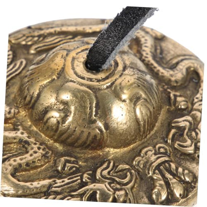 1pc Nepalese Handmade Meditation Cymbal Bell for Yoga and Mindfulness Practices with Storage Bag Lightweight Religious Percussion Instrument