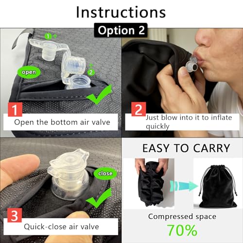 SondlorTravel Cushion Airplane Seat,Portable Air Cushion for Travel, Airplane Long Flights, Office, Car & Wheelchair