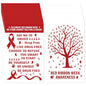 240 Pcs Multicolor Ribbon Card All Breast Cancer Awareness Cards Mental Health Postcard Domestic Violence Oncology Overdose Awareness Inspirational Gift for Home Office (Red Ribbon) - color: Red Ribbon