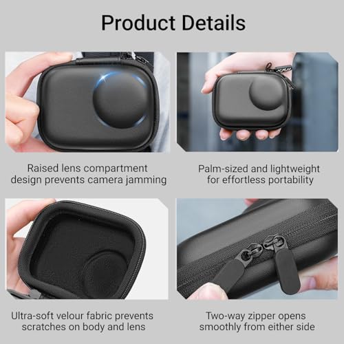 Accessories for DJI OSMO Action 6, Carrying Case with Lens Screen Protectors & TPU Lens Cap, Mini Action6 PU Hard Shell Storage Bag for DJI Action Camera - style: For Dji Osmo Action 6