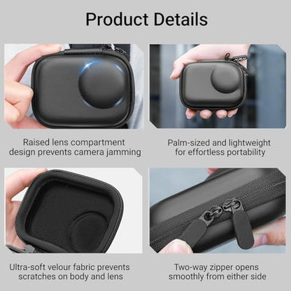 Accessories for DJI OSMO Action 6, Carrying Case with Lens Screen Protectors & TPU Lens Cap, Mini Action6 PU Hard Shell Storage Bag for DJI Action Camera - style: For Dji Osmo Action 6