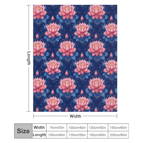 Yoga Meditation Lotus Throw Blankets Bed Blanket Couch Decorative Throw Blankets Soft Living Room Bedroom - size: 50"*60"（130*150cm）