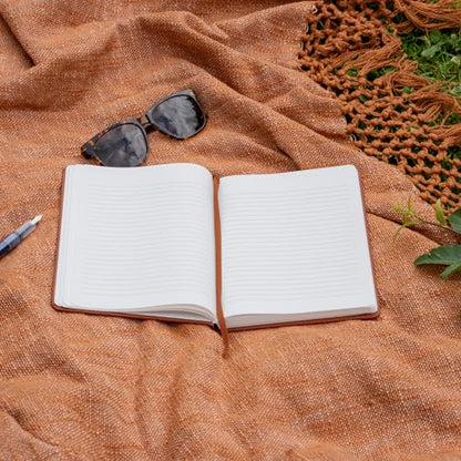 Stone Paper Ruled Notebook Premium A5 Hardcover Vegan Leather Journal | 160 Pages | Premium Quality Executive Notebook For Men and Women |Comes With Gift Box Water Proof Notebook Cinnamon - color: Cinnamon Brown