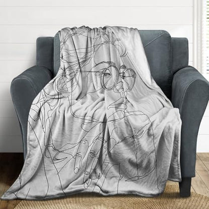 Throw Blankets Soft Cozy Flannel Blanket 60x80 Inches Meditation Pose Painting Bed Blanket Lightweight Blankets for Couch Home Decorative Plush Blanket for Sofa Travel Camping - size: 60"*80"ï¼ˆ150*200cmï¼‰