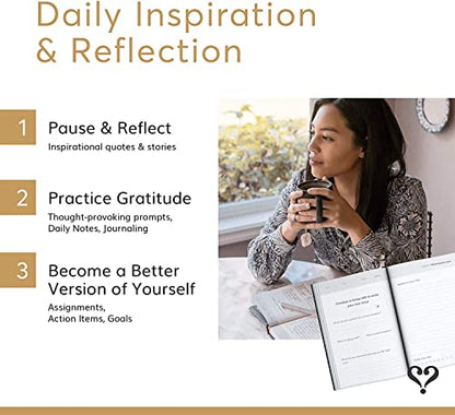 Vertellis Chapters : Undated Journal for Gratitude, Reflection & Self Care | Gratitude Journal, Self-Care Journal & Daily Journal with Quotes and Prompts. 100+ pages. Vegan Leather Hardcover