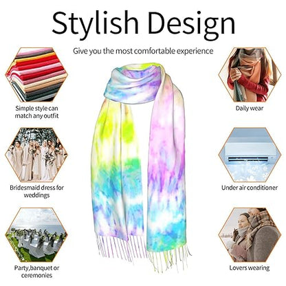 Supdreamc Cashmere Feel Scarf Soft Women Warm Cozy Scarves Multiple Colors - color: Picture (181)