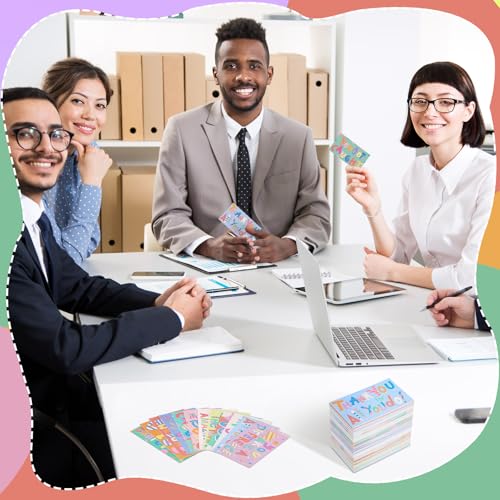 Yeaqee 240 Pcs Employee Appreciation Kudos Cards Funny Blank Back Motivational Card Encouragement Thank You Note Recognition Card for Teacher College Affirmation Gift(Colorful) - style: Colorful