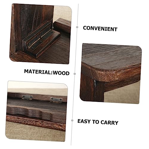 Totority Foldable Wooden Meditation Stool for Zen Practice Portable Kneeling Bench Comfortable Cushion for Meditation Tea Ceremonies and Prayer