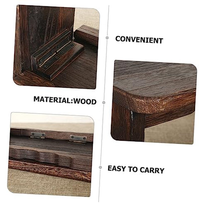 Totority Foldable Wooden Meditation Stool for Zen Practice Portable Kneeling Bench Comfortable Cushion for Meditation Tea Ceremonies and Prayer