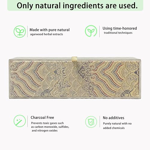 Chinese Natural Kynam Agarwood - Boasts a Distinctly Unique Aroma,ldeal for Home Incense, Meditation & More|Sustainable Harvesting Premium Incense Sticks 8 Inch Traditional 40g,