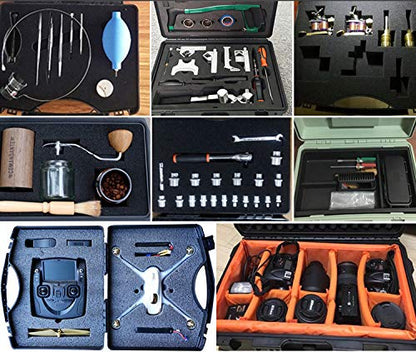 Small Hard Carrying Case with Pluck Foam Interior for iPhone, GoPro, Camera, and More- Outer Size 9.3 x 7.5 x 2 Inches, Black - style: Inner Size- 9" X 5.5" X 1.5"