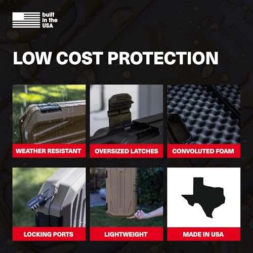 Condition 1 42” Economy Single Gun Carrying Case Model 210 with Foam, Long Storage Case, Fits Scope, Lockable TSA Friendly, Water Resistant, Made in USA, 42.03"x10.50"x3.81"