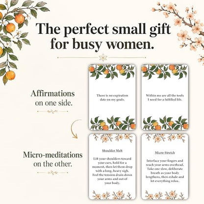 Positive Affirmations Cards For Women Who Do It All - Daily Affirmations & Mindfulness Exercises - Inspirational Gifts For Women - Positive Affirmations Cards & Stress Relief - 50 Prompts & Micro-Meditations