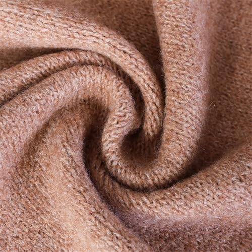 Shawls Wraps Women Triangle Sweater Scarf Warm Wool Blend Pashmina Cape Cold Weather Neck Warmer Winter Fall Accessory - color: Solid-camel