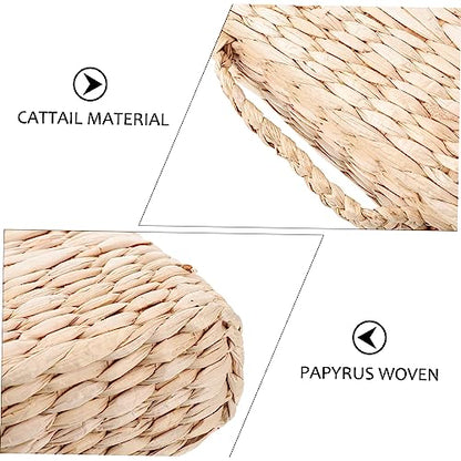 ABOOFAN Thick Straw Woven Mat Eco-Friendly Yoga Meditation Pad Floor Pillow Funny Welcome Mat