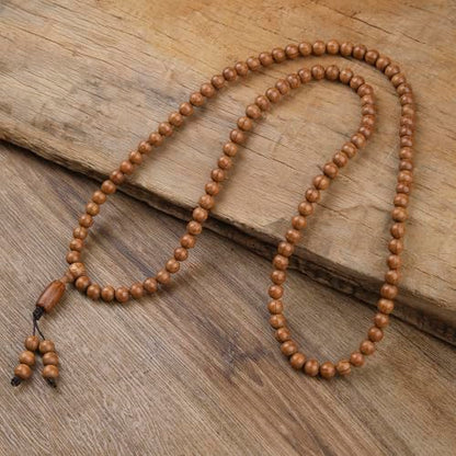 FAZOVIN 108 Beads 10 mm Mala Beads Bracelet for Men, Wutai Mountain Natural Wood Meditation Prayer Necklace