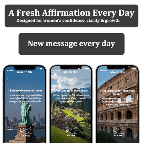 Daily Affirmation Card for Women with NFC & QR – Tap or Scan for Daily Positive Affirmations – Self Love, Confidence, Mindfulness – No App, No Subscription – Wallet Size PVC (Gentle · Cream)