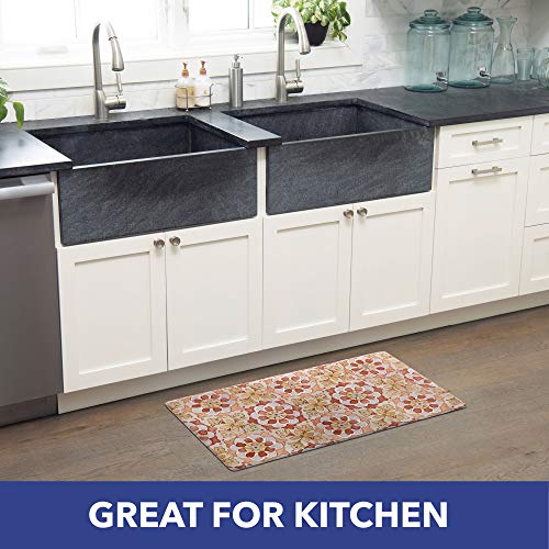 SoHome Cozy Living Anti Fatigue Mat Kitchen Mat Non Slip Stain Resistant Easy Clean 1/2 Inch Thick Kitchen Floor Mats, Turkish Spice 18" x 30" - color: Spice, size: 30"L x 17.5"W x 0.5"Th