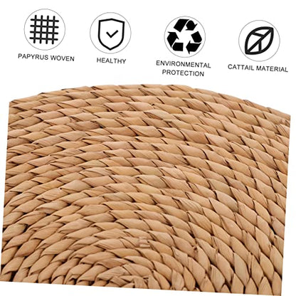Levemolo Woven Rounded Seat Mat Thicken Meditation Mat Flexible Simple Beauty