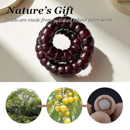 72ore Bodhi Bracelet Fidget Bracelet for Women Natural Bodhi Seed Bracelets Stretch Protection Healing Jewelry Anxiety Relief Items - color: A3:bodhi bracelet