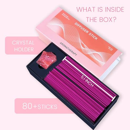 Attract Love & Nurture Self | Incense Sticks Crystal Holder Kit | Rose Quartz Gem Stones with 80 Natural Sticks Palo Santo Incense-Stick | Home,Healing,Reiki,Meditation,Yoga & Relaxation - style: Love/Confidence