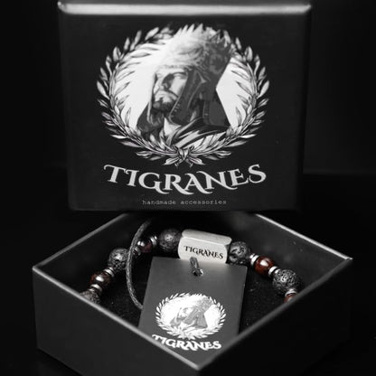 Tigranes Premium Natural Stone Bracelet Collection – Handmade Gemstone Jewelry in Luxury Branded Gift Box - style: Red Garnet