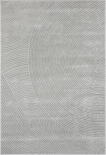 Abani Grey Area Rug for Living Room, Bedroom - Zen Reiki Pattern- 5 x 8 -Durable & Easy to Clean - color: Grey, size: 5'x8' (Rectangular)