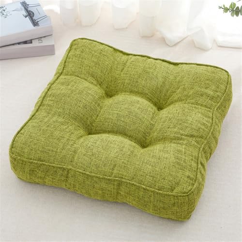 Meditation Floor Pillow Set of 1 Square Large Pillows Seating for Adults Tufted Corduroy Floor Cushions for Living Room Yoga Tatami Green - color: Green, size: 16 x 16 Inch(Pack of 1)