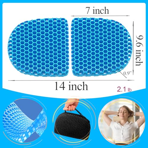 masteymoh Small Foldable Seat Cushion 0.9-Inch Thick, 14 x 9.6 Inches Portable Cooling Gel Seat Cushion for Pressure Relief, Light Seat Cushion for Travel seat Cushion, Foldable for Easier Storage - size: (Foldable) 0.9-Inch (2.29 cm) Thick