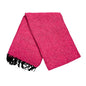 Open Road Goods Solid Color Mexican Yoga Blanket – Large Handwoven Throw for Yoga, Beach, Camping or Home – Soft and Durable Cotton Blend - color: Hot Pink