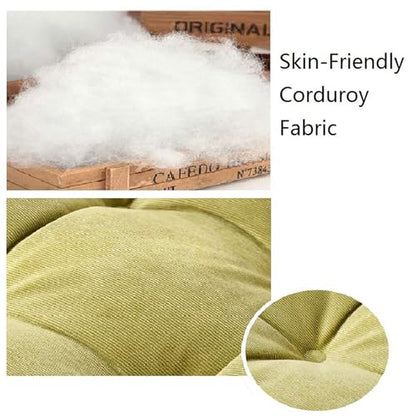 Square Meditation Pillow, Large Floor Pillow Cushion,Solid Thick Tufted Seat Cushion Janpanese Quilted Chair Mat for Balcony Bedroom Tatami Living Room(55x55cm, B) - color: B