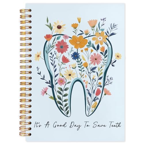 WUCHJ Dentist Gifts Notebook Journal, Dental Assistant Office Gifts for Women,Blue It's a Good Day To Save Tooth Dental Spiral Notebook Journal for Note Taking, Dentist Office Supplies, 5.5x8.3 Inch - color: It's a Good Day To Save Tooth Blue