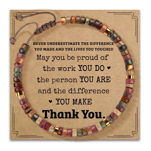 Inspirational Gifts Bracelets for Women: Mothers Day Birthday Gifts for Mom Women Friends Sister - Healing Natural Stone Beads Bracelets Thinking of you Get Well Soon Gift for Women