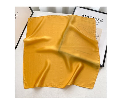 100% Mulberry Silk Neck Scarf - 21'' x 21'' Lightweight Neckerchief - Women Men Small Square Digital Printed Scarves - color: 081