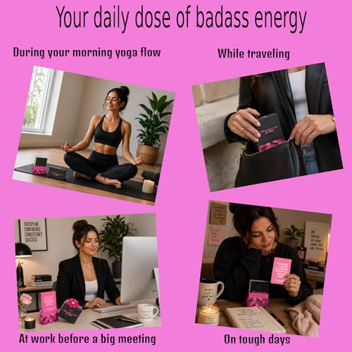 Badass Affirmation Cards for Women - Unique Birthday Gifts for Women - Daily Self Love & Confidence Cards - Empowering, Self Care, Motivation Deck (55 Cards, 400gsm, Not Scratch Off) - style: Badass (Best Seller)
