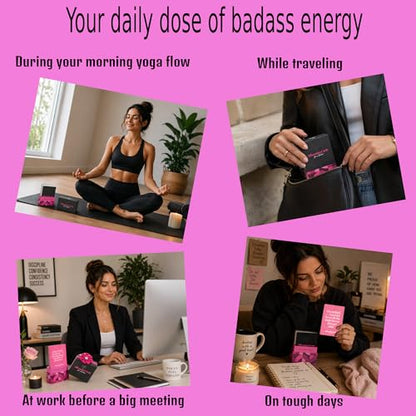 Badass Affirmation Cards for Women - Unique Birthday Gifts for Women - Daily Self Love & Confidence Cards - Empowering, Self Care, Motivation Deck (55 Cards, 400gsm, Not Scratch Off) - style: Badass (Best Seller)