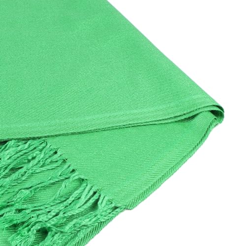 TZ Promise Women Pashmina Shawls and Wraps for Evening Dresses,Soft Large Long Scarf for Wedding,Bride Bridesmaid Gifts - color: Green