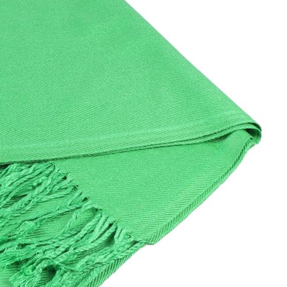 TZ Promise Women Pashmina Shawls and Wraps for Evening Dresses,Soft Large Long Scarf for Wedding,Bride Bridesmaid Gifts - color: Green