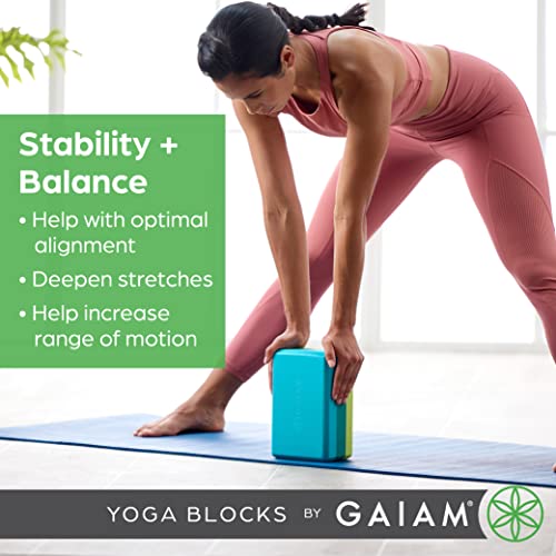 Gaiam Yoga Block - Supportive Latex-Free Eva Foam - Soft Non-Slip Surface with Beveled Edges for Yoga, Pilates, Meditation - color: Athenian Blush, style: 1 Block