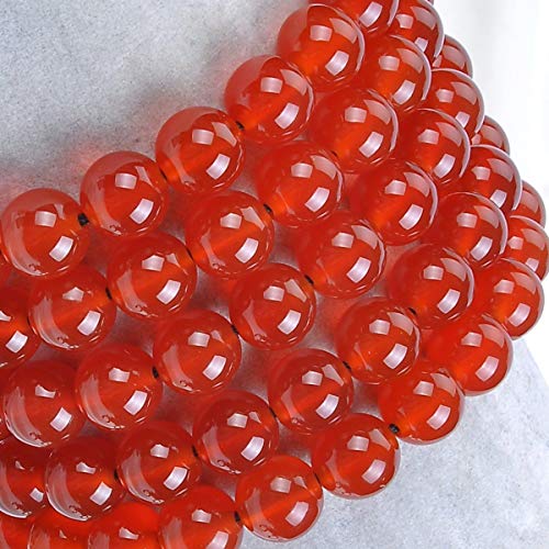 MASSIVE BEADS Natural Healing Power Gemstone Crystal Beads Unisex Adjustable Macrame Bracelets - color: Carnelian, size: 8mm