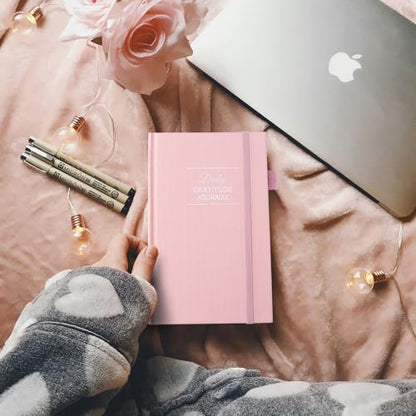 Comkiso Gratitude Journal with 4 Inspirational Stickers: Undated Daily Gratitude Journal for Women and Men - More Happiness, Affirmation, and Mindfulness in A Few Minutes with Prompts & Quotes (Pink) - color: C. Pink