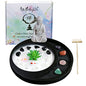 Meditation Buddha Zen Garden Accessories Japanese Desktop Rock Garden with Healing Crystal Stones Shine Altar Sand Tray Therapy Kit Decor Office Home Stress Relief Spiritual Decor Zen Healing Gifts