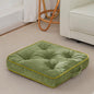 HIGOGOGO Large Floor Pillow Cushion for Adults, Meditation Cushion Pillow with Handle, Lustrous Chenille Tufted, Square Floor Sitting for Tatami Living Room or Yoga, 22x22 Inch, Green