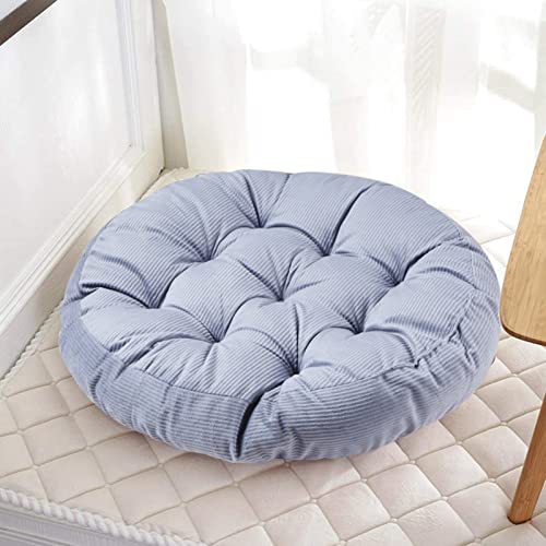 Big Hippo 22" Large Floor Pillow Cushion - Soft Corduroy Seating for Adults, High Rebound Meditation Support to Relieve Pressure on Hard Floors, Yoga & Reading Nook (Gray)