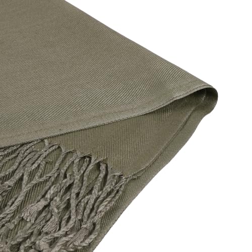 TZ Promise Women Pashmina Shawls and Wraps for Evening Dresses,Soft Large Long Scarf for Wedding,Bride Bridesmaid Gifts - color: Army Green