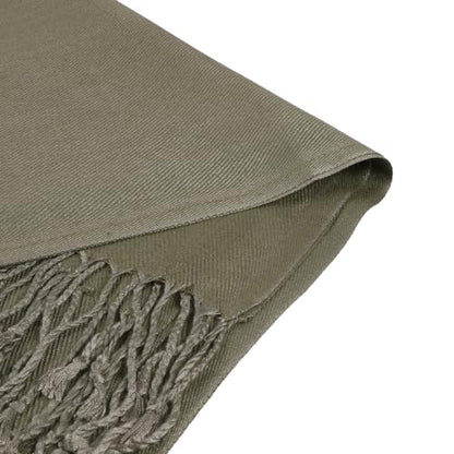 TZ Promise Women Pashmina Shawls and Wraps for Evening Dresses,Soft Large Long Scarf for Wedding,Bride Bridesmaid Gifts - color: Army Green