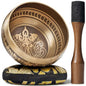 Silent Mind Tibetan Singing Bowl Set – Easy to Play & Beginner Friendly Meditation Bowl with Cushion & Mallet | Stress Relief & Mindfulness | Gift-Ready - color: Gold, size: Without Case