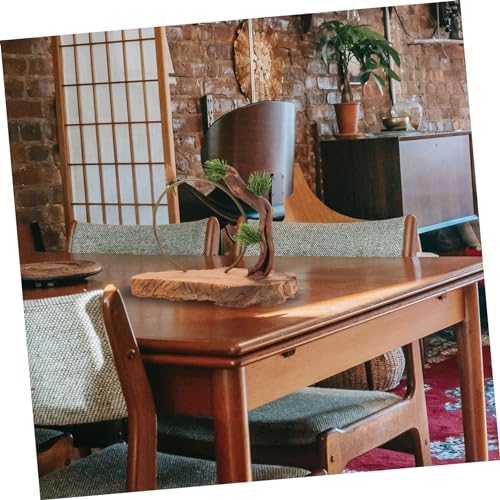 ULTECHNOVO Retro Chinese Style Zen Root Carving Wooden Artware Home Furnishing Shelves Decorations