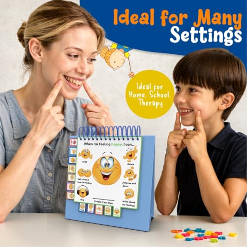 I Know What to Do Flipbook | Emotions Wheel & Feelings Chart | Emotional Regulation Tool for Home, Class, or Calm Down Corner | Helps Kids Learn Coping Skills | Autism Must-Have