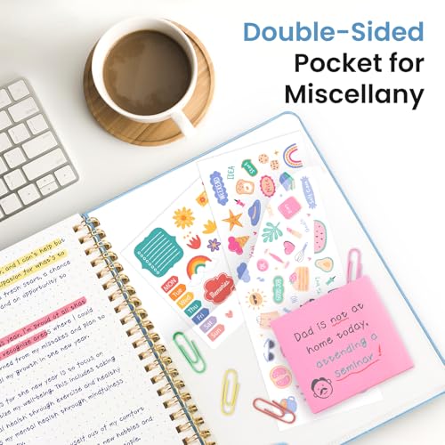 Taja Dotted Spiral Journal Notebook for Women & Men, 140 Pages, Dotted Notebook for Journaling & Note Taking, Journals for Writing, A5(5.7" x 7.9") – Blue - color: D.Blue, style: b-Dotted